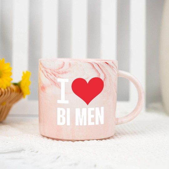I Love Bi Me Bisexual Men Bi Pride Bisexual Pride Marble Mugs