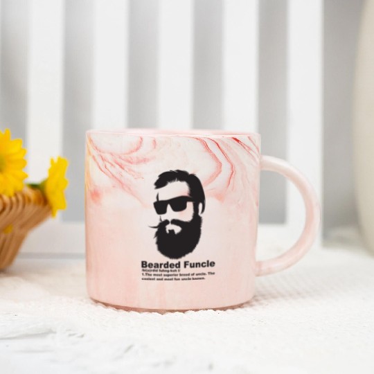Cool Bearded Funcle - Birthday My Fun Uncle Marble Mugs