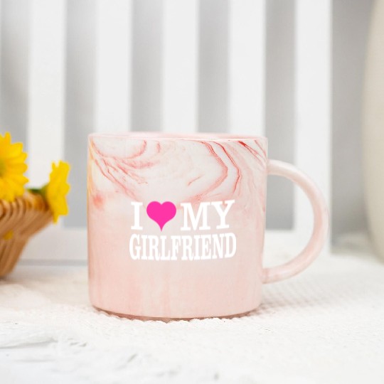 I Love My Girlfriend Marble Mugs