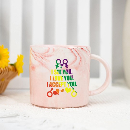 Pride month LGBTQ Marble Mugs