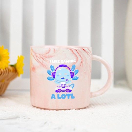 Gaming, Axolotl, Gaming, Video Game, Unicorn Gamer Marble Mugs