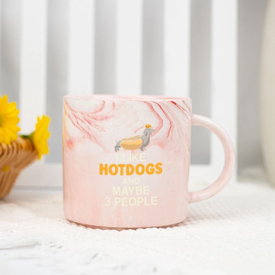 Hot Dog Adult I Like Hot Dogs And Marble Mugs
