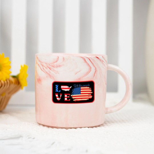 love america ,we the people Marble Mugs