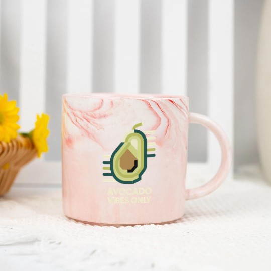 Avocado Vibes Only Marble Mugs