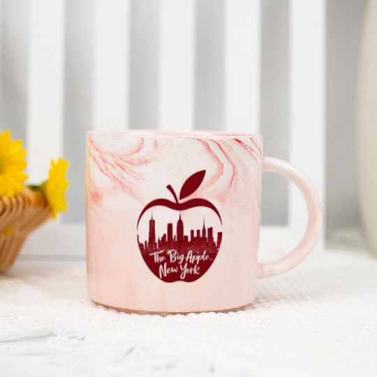NYC Skyline Apple: Creative Marble Mugs