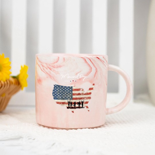 Memorial Day Marble Mugs