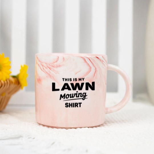 This is My Lawn Mowing Funny Mower Marble Mugs