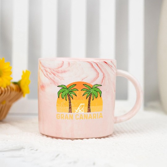 Embrace The Sun Gran Canaria Canary Islands Escape Marble Mugs