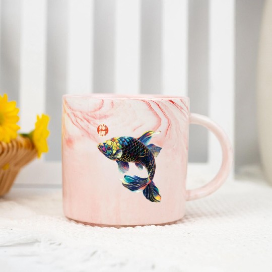 Japanese Koi Fish Koi Carp Lovers Women Men Kids T Marble Mugs