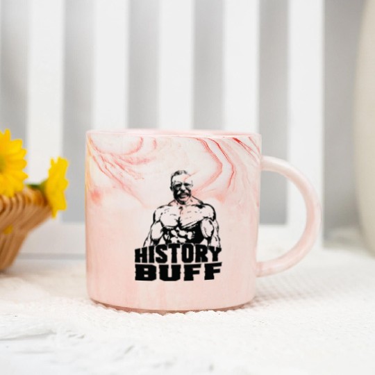 Theodore Roosevelt History Buff Funny Gym Gift Ide Marble Mugs