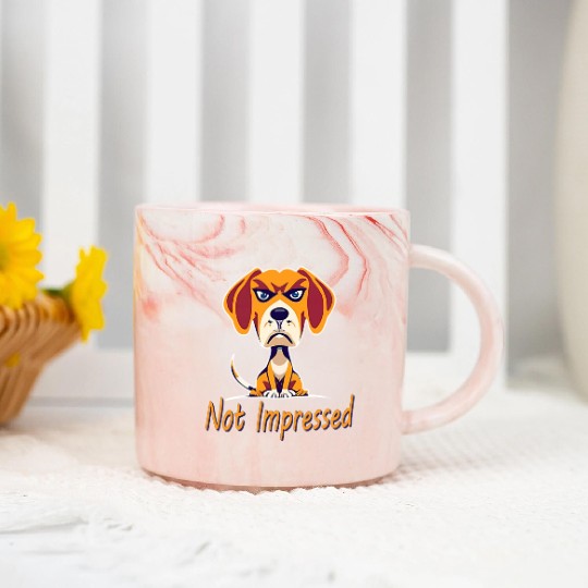 Not Impressed beagle Marble Mugs
