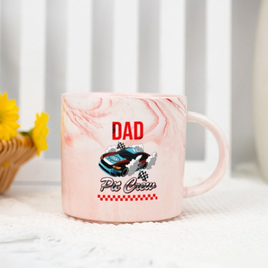 Race Car Birthday Party Racing Family Dad Pit Crew Marble Mugs