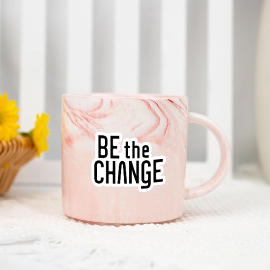 Be the Change Marble Mugs