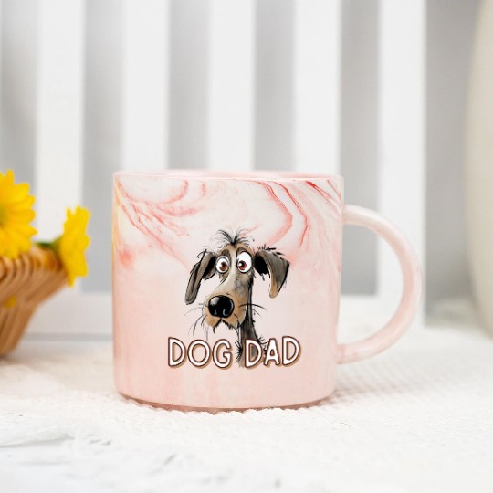 DOG DAD Father's Day Gift for Dad Marble Mugs