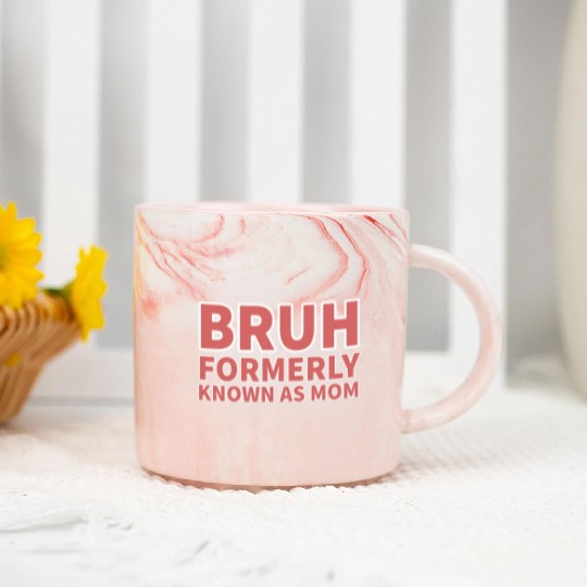 bruh formerly known as mom Marble Mugs