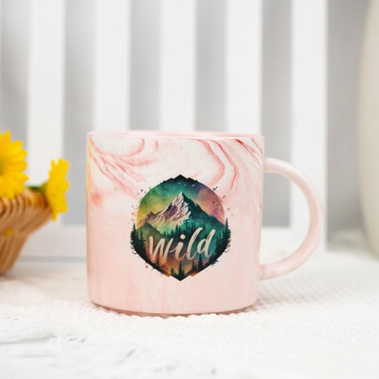 Landscape Mountains Wilderness Marble Mugs