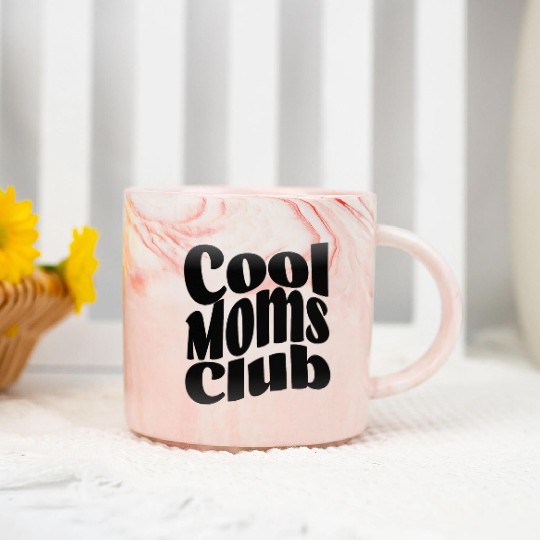 Cool moms club gift present for mama mothersday Marble Mugs