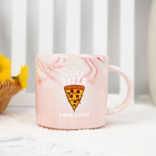 Pizza Art Italian Pizza Slice Lover Marble Mugs