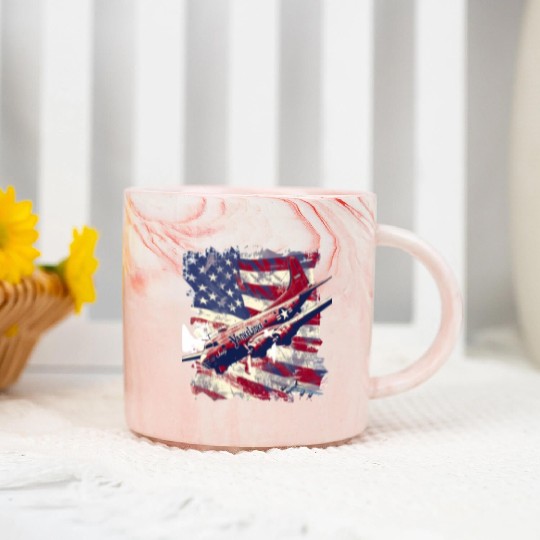 yankee, lady, world war 2 Marble Mugs