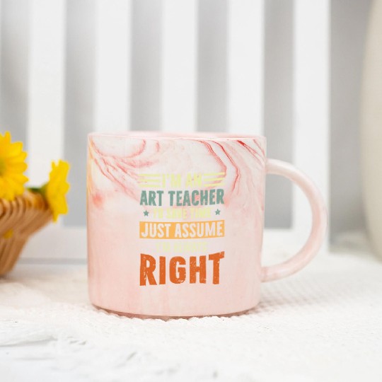 I'm an Art Teacher Marble Mugs