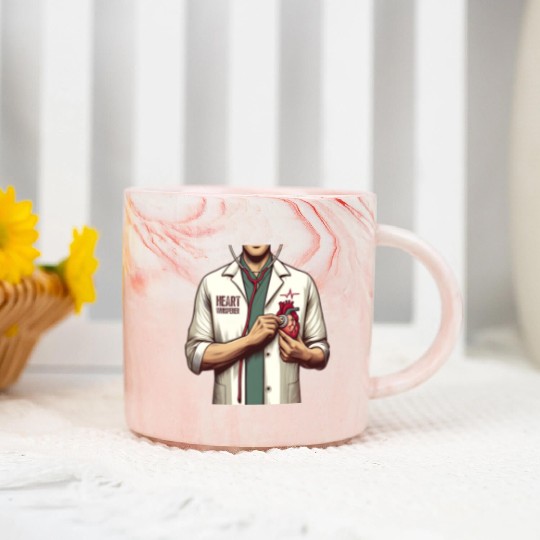 Cardiac Nurse Heart Whisperer Design Marble Mugs