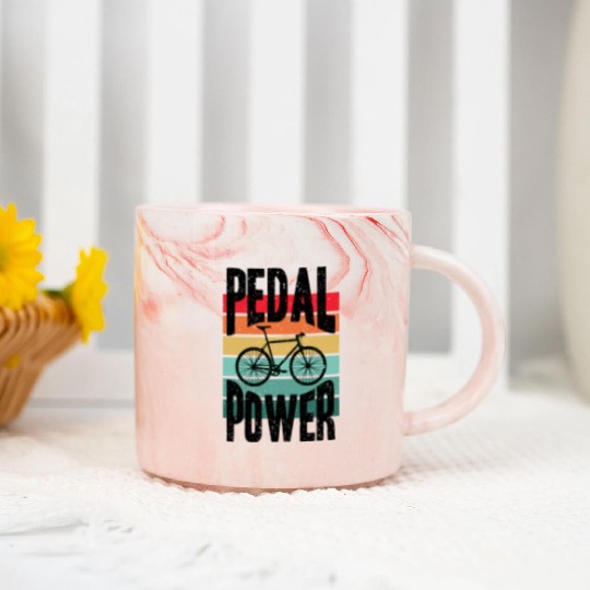 Cycopath PWR Cyclist Gravel MTB Funny Bike Marble Mugs