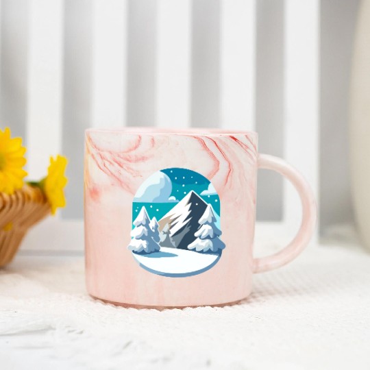 Winter Wonderland Marble Mugs