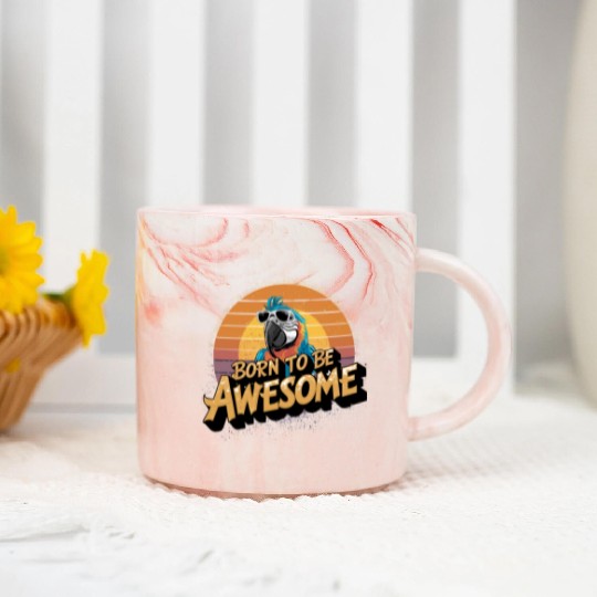 Macaw Parrot for a Bird Lover Animal Lover Marble Mugs