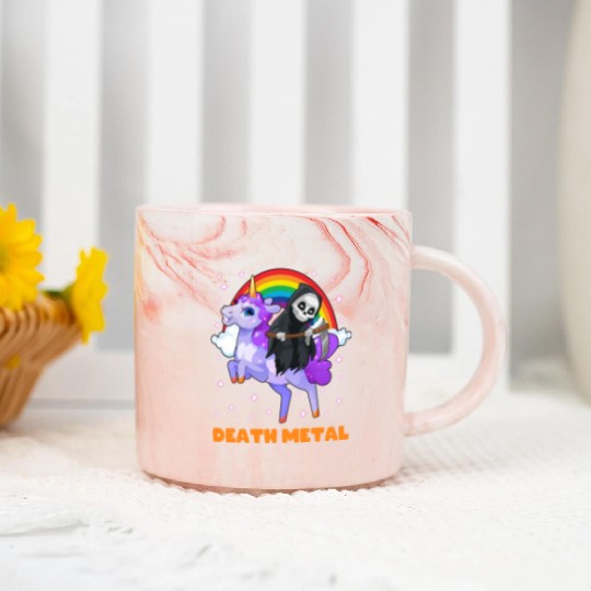 Goth Rock Satan Unicorn Festivals Death Metal Marble Mugs