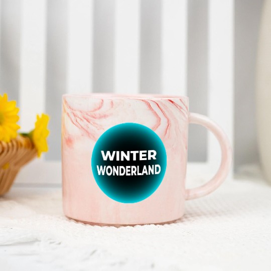 Winter Wonderland Marble Mugs