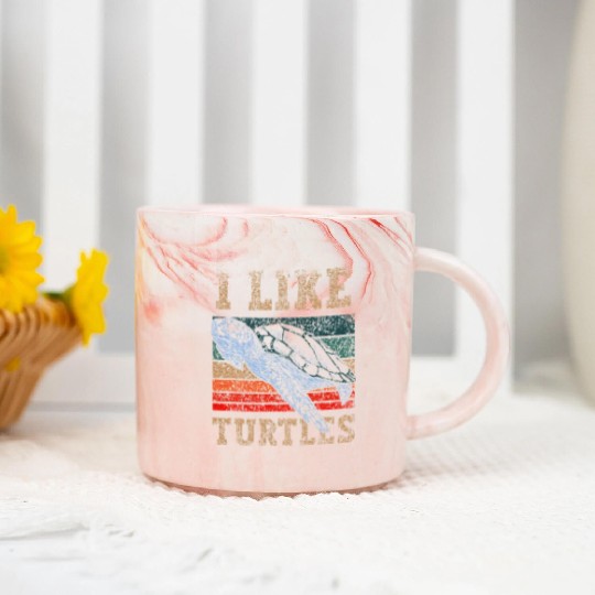I Like Turtles Lover Turtle Pet Animal Marble Mugs