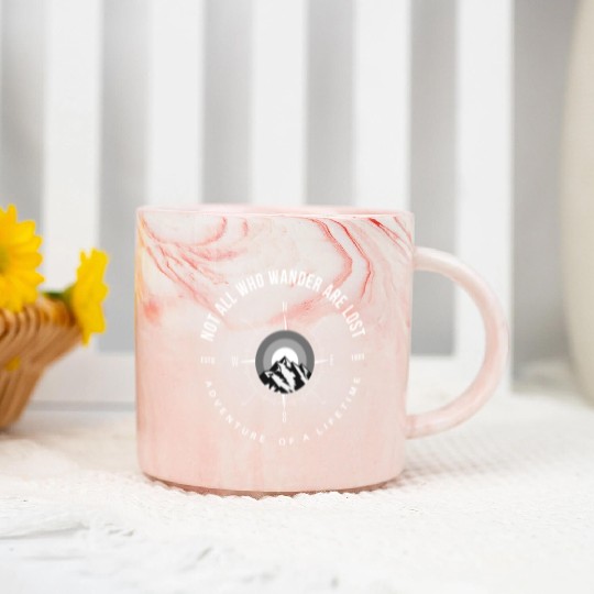 not all who wander are lost Marble Mugs