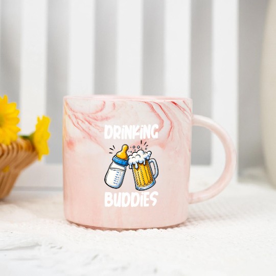 Drinking Buddies Creative Fun Novelty Marble Mugs