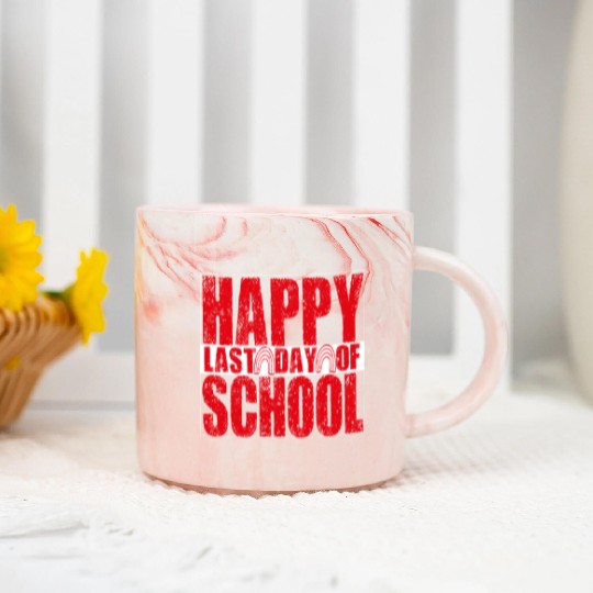 hello teacher Happy day preschool summer student Marble Mugs