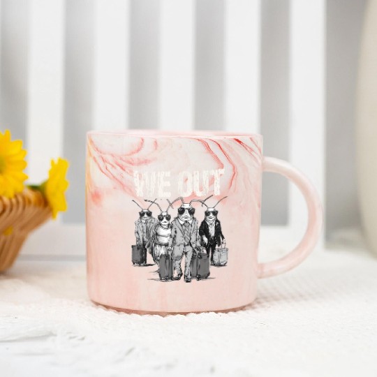 Cicada We Out Brood Emergence Marble Mugs