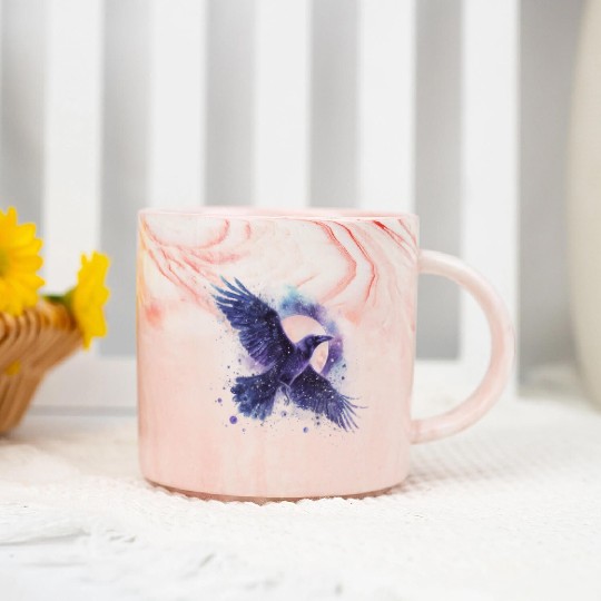 Celestial Raven Clipart Clipart, Crow Bird Witch Marble Mugs