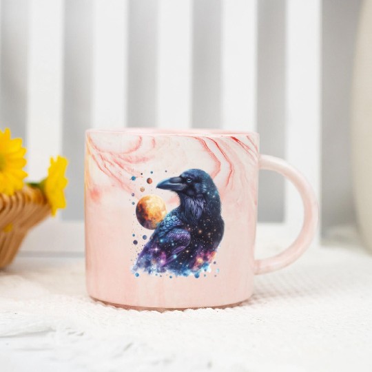 Celestial Raven Clipart Clipart, Crow Bird Witch Marble Mugs
