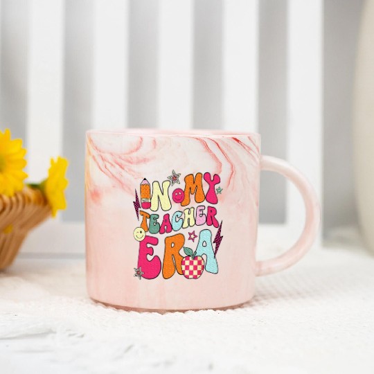 In My Teacher Era Teacher Marble Mugs