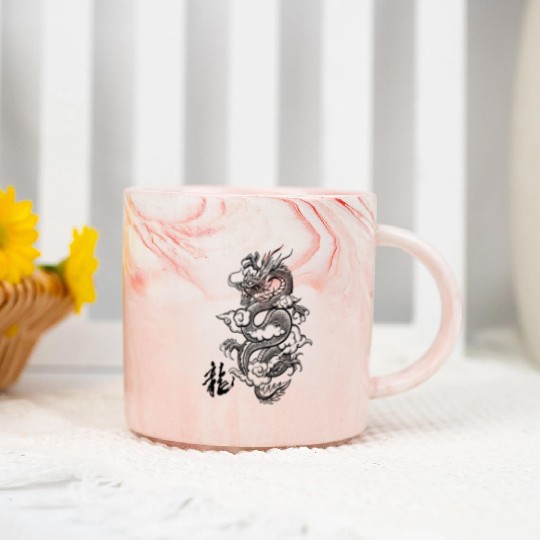 Japanese Dragon Tattoo Marble Mugs