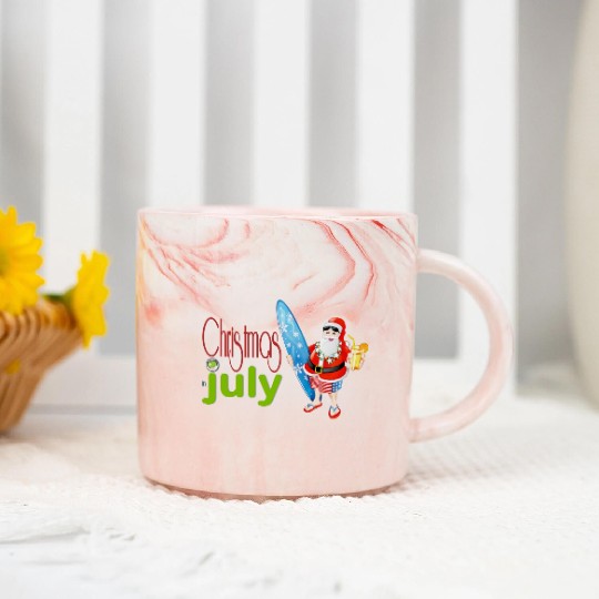 christmas in july Marble Mugs