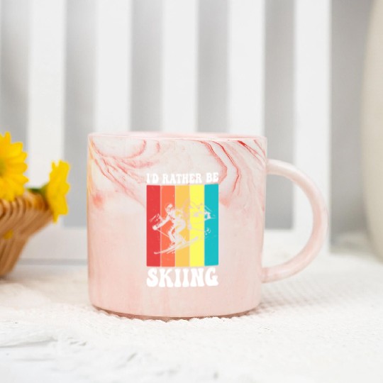 I d Rather Be Skiing Marble Mugs