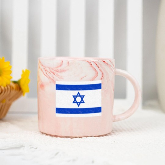 Israel Flag Marble Mugs