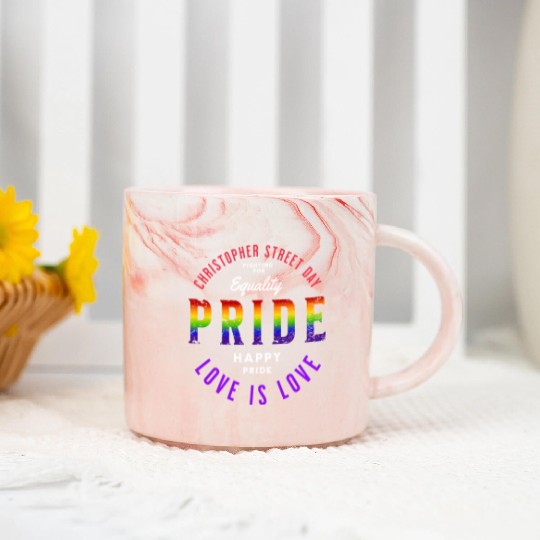 Love Is Love Gay Pride Colors Of Rainbow LGBTQ+ Marble Mugs