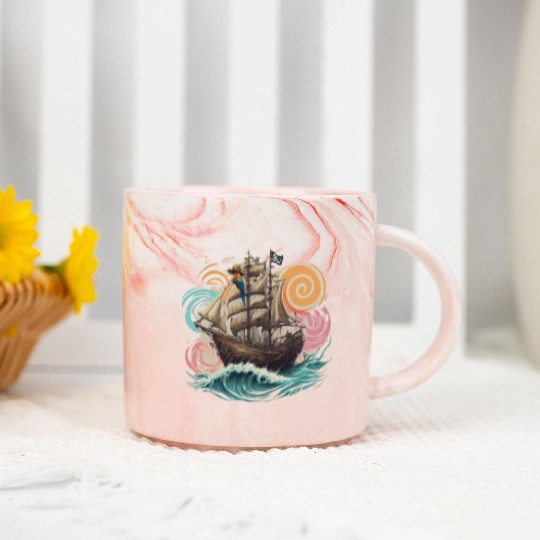 Pirate paradise Marble Mugs design.