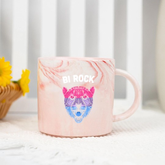 Bi Rock Bisexual LGBTQ Bi Pride LGBT Lesbian Gay Marble Mugs