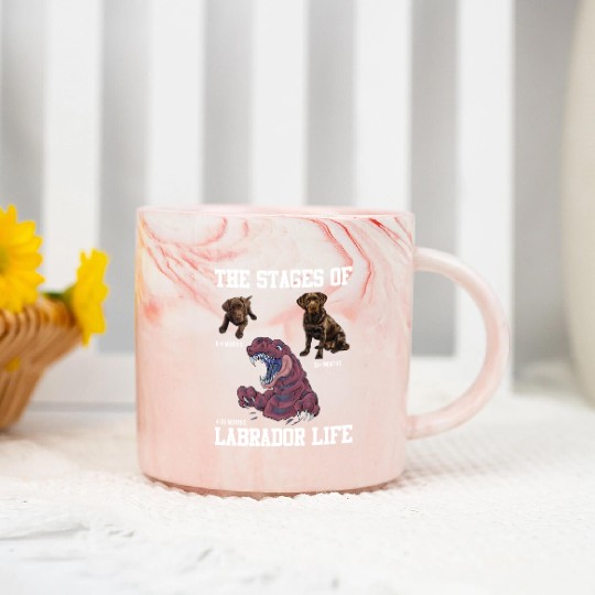 Labrador Lovers STAGES OF A LABRADOR LIFE Marble Mugs