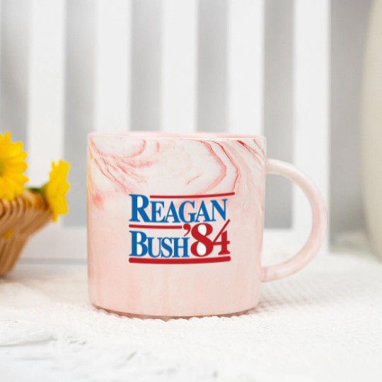 REAGAN BUSH 84 Classic Marble Mugs