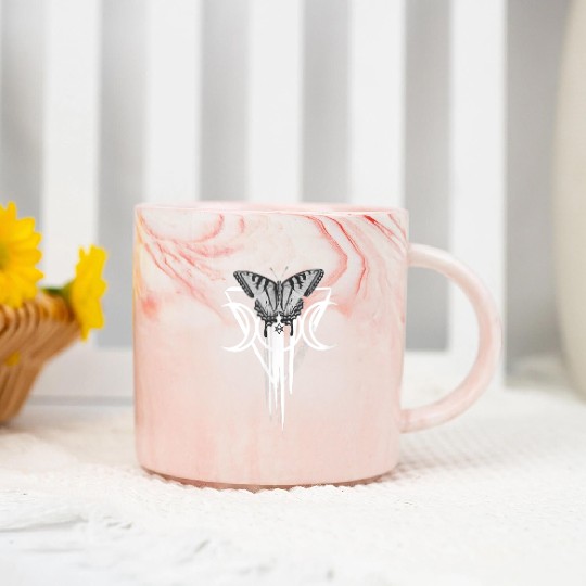 clothing aesthetics butterfly witchcraft Marble Mugs