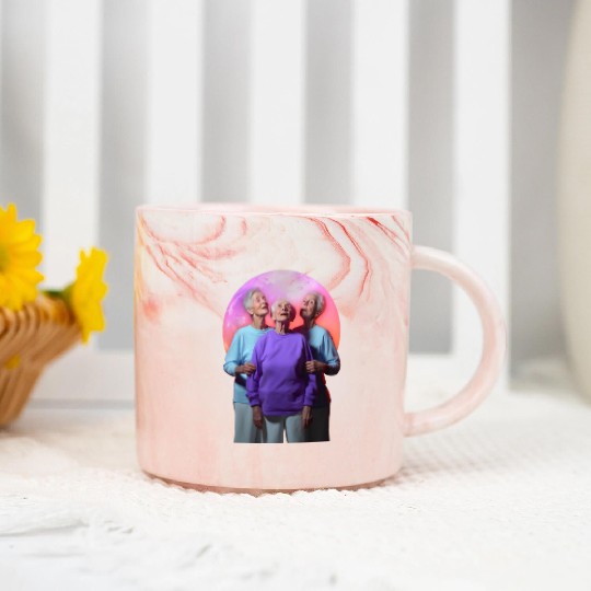 Granny Howling Moon Ladies Marble Mugs