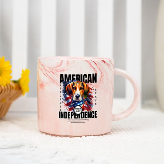 Virginia's Official State Dog: American Foxhound Marble Mugs